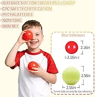 Vista 3 de Pelotas de plástico para hoyo de bolas, juego de 100 piezas, 2.2" de diámetro, sin ftalatos ni BPA, pelotas de plástico para niños pequeños