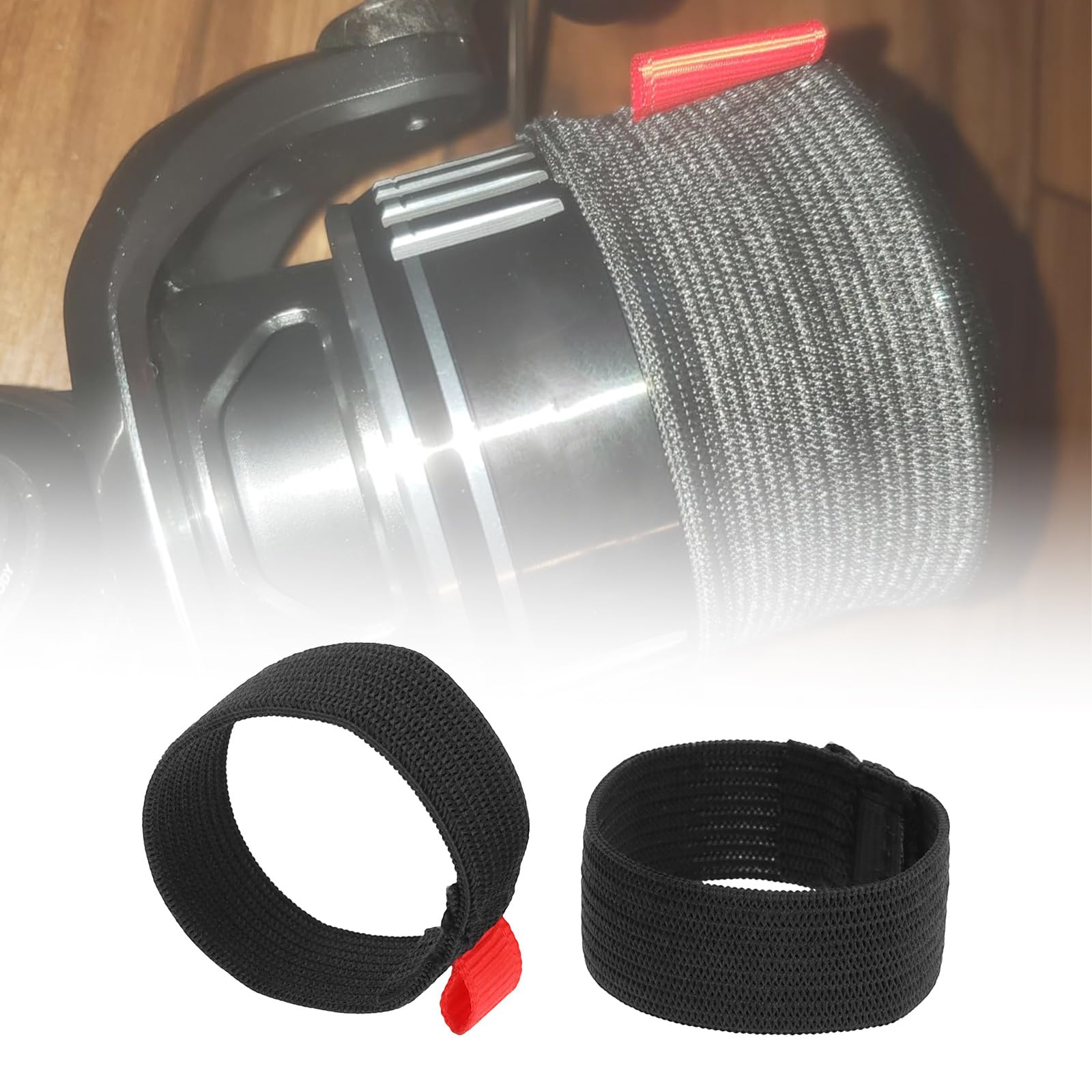 ECSiNG 4-Pack Fishing Reel Protective Straps Elastic Fishing Reel Straps with Reels Anti-wear Fishing Gear Protective Accessories Size S - Image 3