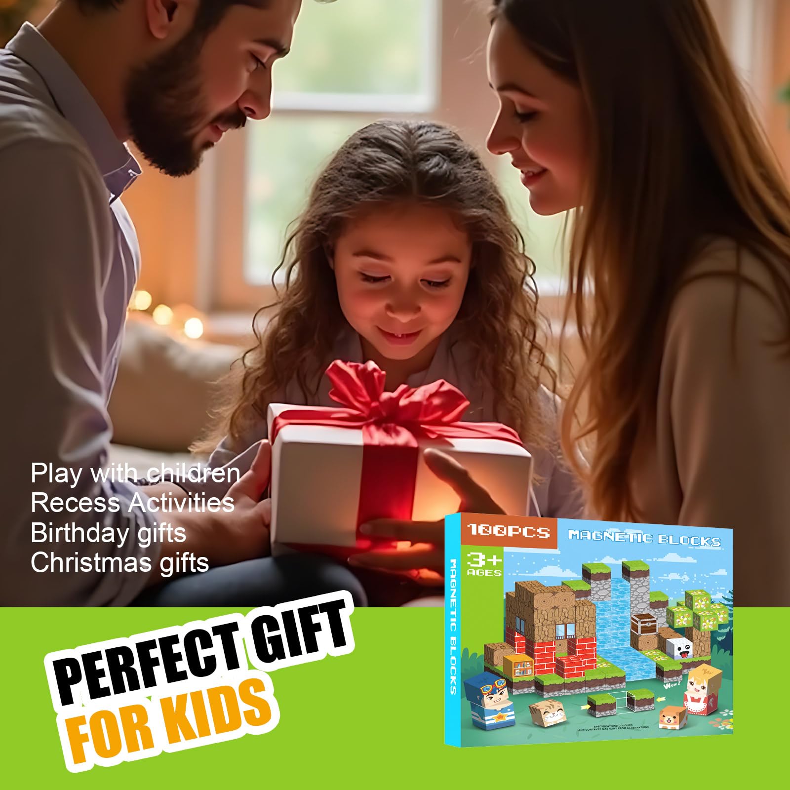 36-TLG Magnetische Actionfiguren & Magnetbausteine Set,12 Figuren & 24 Musterblöcke mit 360° Gelenken,Magnetspielzeug für Kinder 6–12 Jahre,Geschenk für Jungen und Mädchen