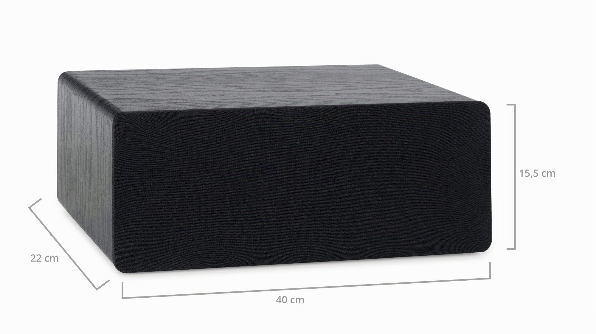 McGrey CS-440 BK Diffusore da Scaffale - Cassa Satellitare HiFi Multifunzionale per Sistema Surround, Musica e Home Cinema - Diffusore Center Full-Range a 2 Vie con Potenza 40W RMS - Nero