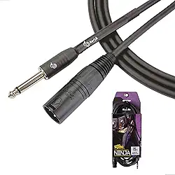 Cabo Microfone Bertô By Santo Angelo Ninja 4.57 Metros Balanceado Cinza Chumbo P10 Macho XLR Macho