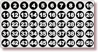 Vista 1 de iSYFIX Calcomanías negras de números consecutivos – 1 a 50, 1 pulgada, 1 juego – Vinilo autoadhesivo de alta calidad ideal para inventario