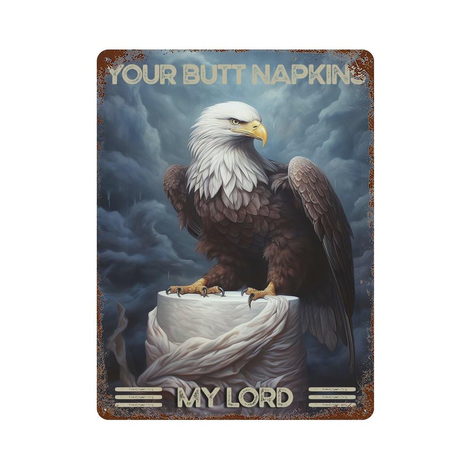 Your Butt Napkins Decorative Tin Sign 15.7"x11.8", Rustic Home Decor for Garage, Pub Or Kitchen