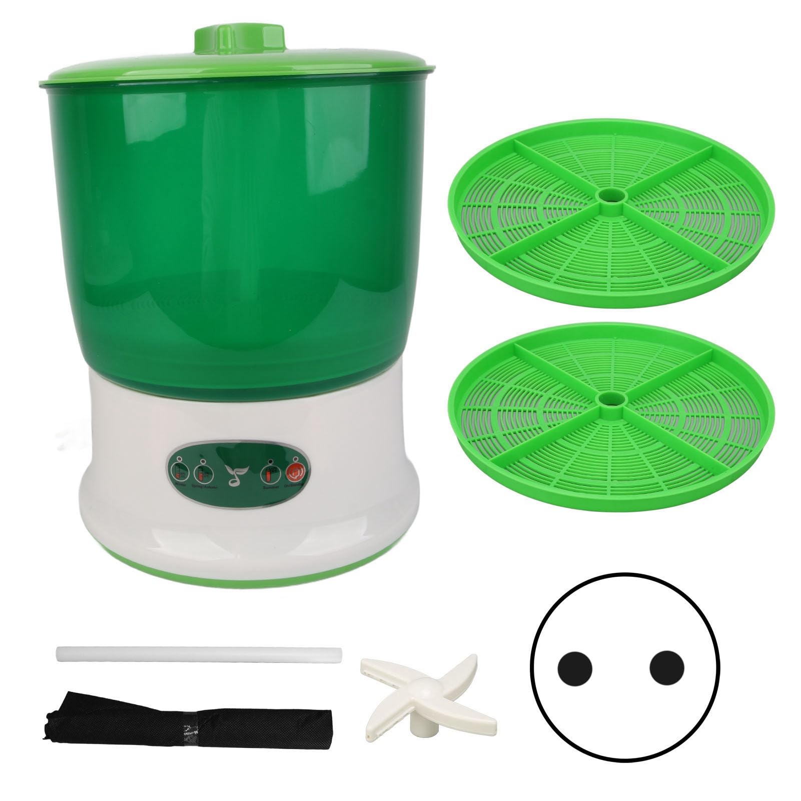 Greensen Zestaw na Nasiona o Dużej Pojemności Wysoka Bezpieczeństwo PROUT MUDER Idealny Zestaw Veggie Miłośnicy Fasoli (Wtyczka UE 220 V)