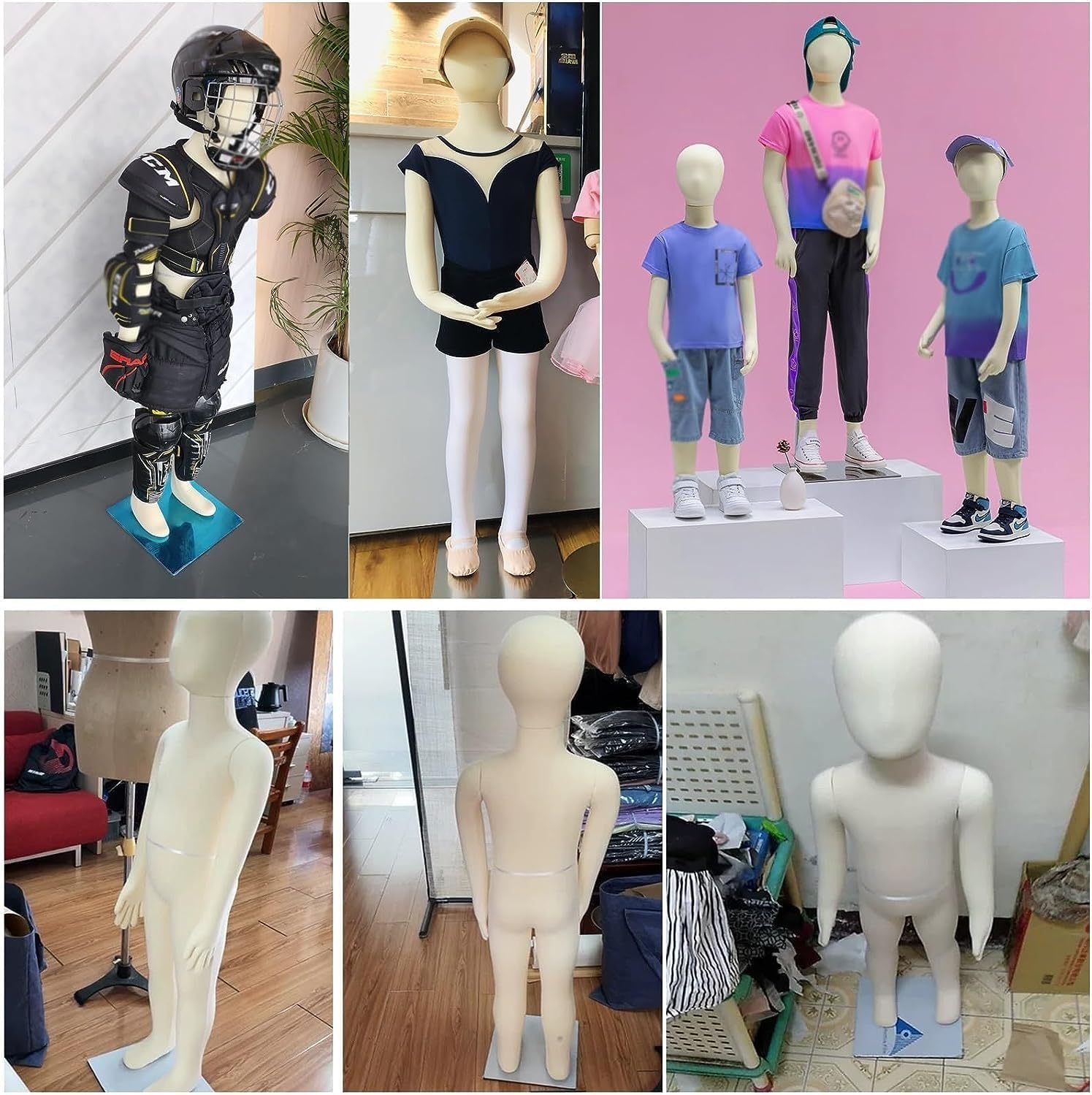 SAFWELA(壳店) 洋裁ファッション 学生マネキン 発泡スチロールマネキン全身、 1～14歳 ピン留め可能な衣類のドレスフォーム