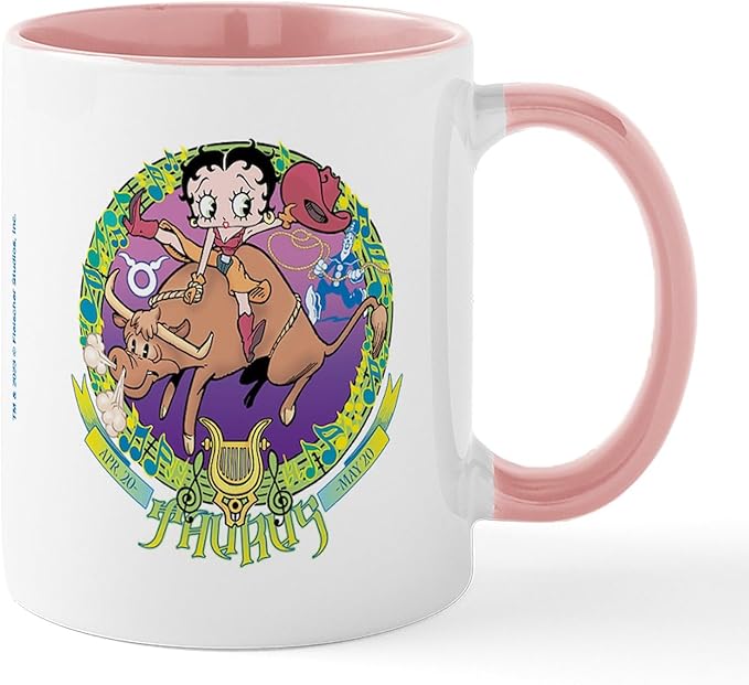 CafePress Betty Boop Zodiac Sign Taurus 11 Oz Ceramic Mug 11 oz (325 ml) Ceramic Coffee Mug