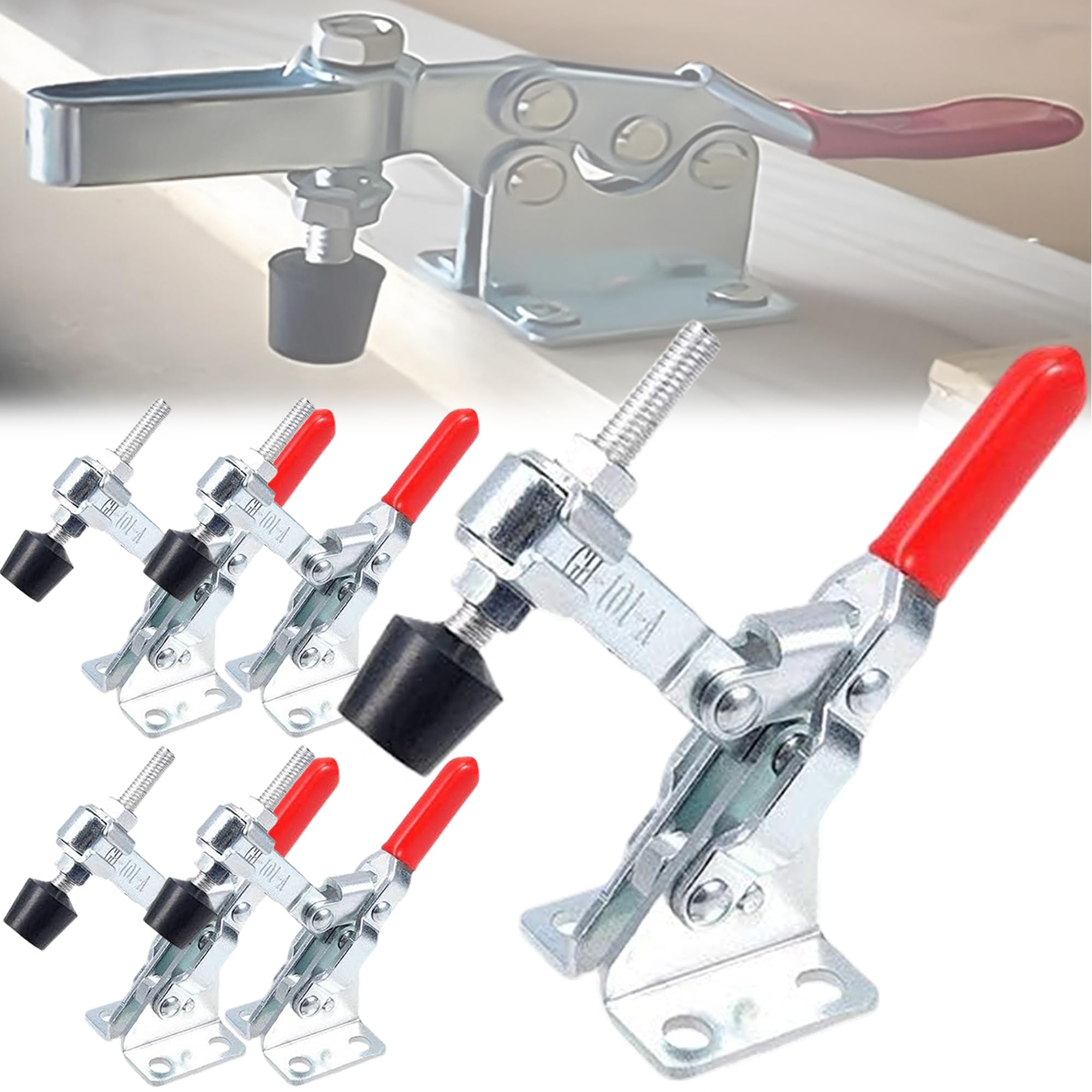 Pince à Bascule Verticale GH-101-D 180kg - Lot De 2PCS - Serrage Robuste Galvanisé