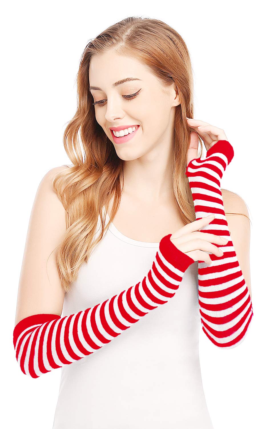 Bienvenu Punk Gothic Rock Long Arm Warmer Fingerless Gloves