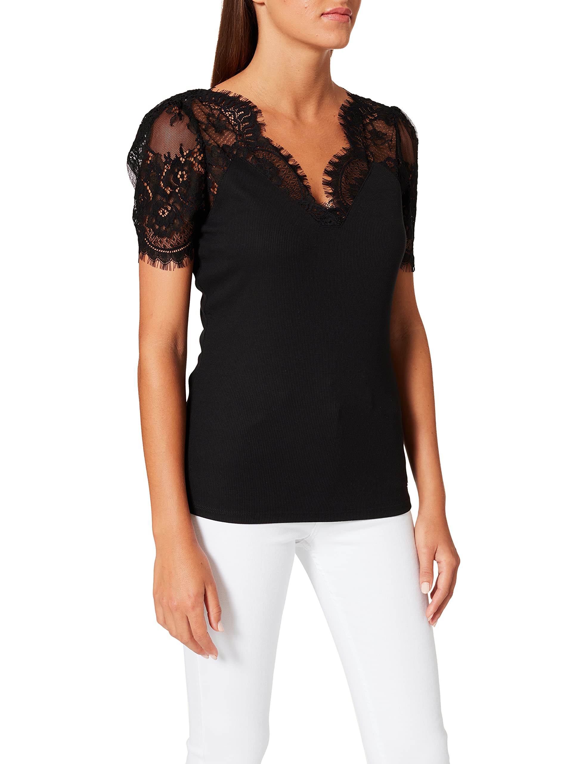 Morgan Woman 212-Denata T-Shirt, Black, S