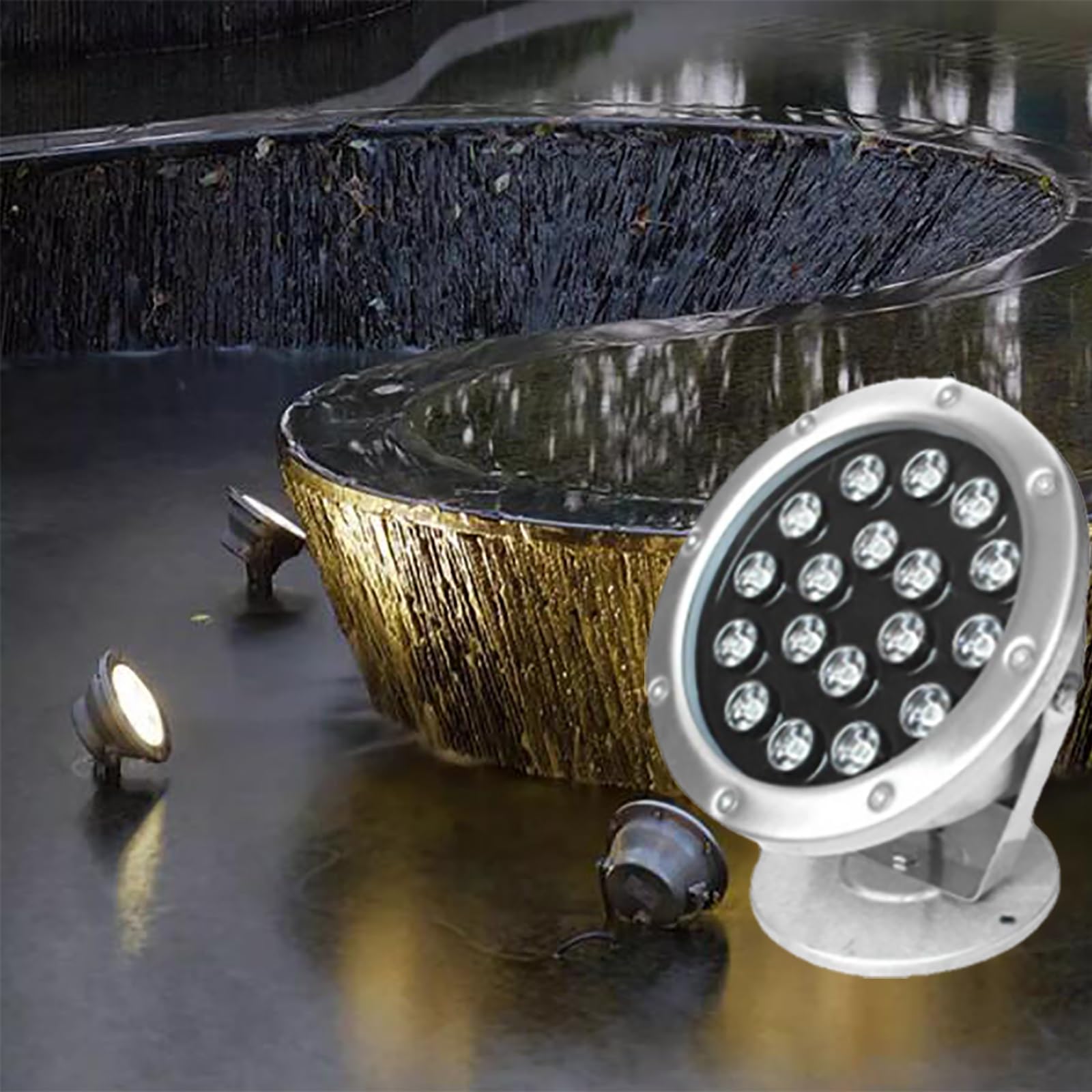 Faretto Subacquei - Faretti Piscina, Faretto Subacqueo A Bassa Tensione 24V, Luci Paesaggistiche Subacquee Impermeabili IP68, Può Essere Utilizzato Sott'acqua Per Lungo Tempo ( Color : Yellow Light ,