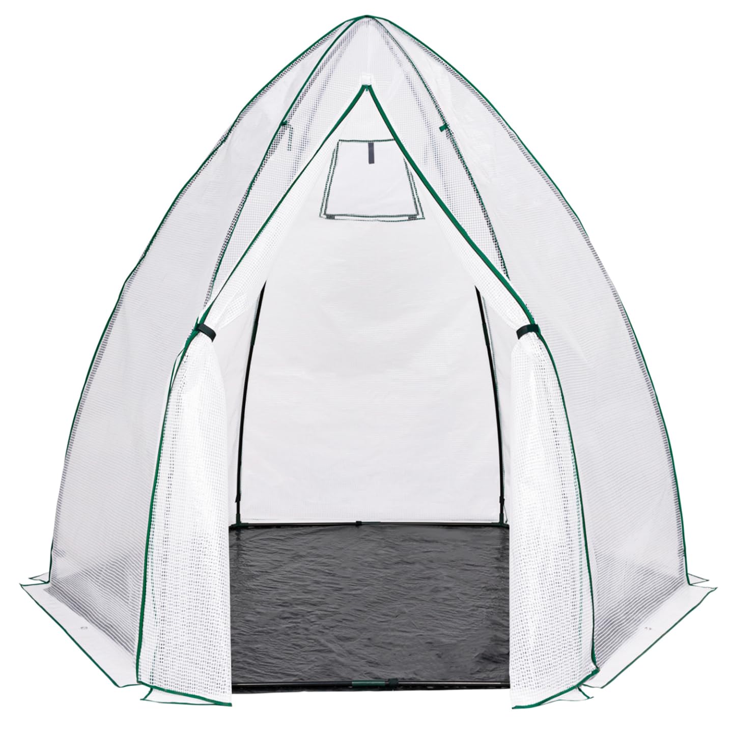 IDMarket - Serra invernale per balconi e terrazze, a forma di maxi-cupola 250 x 250 x 200 cm