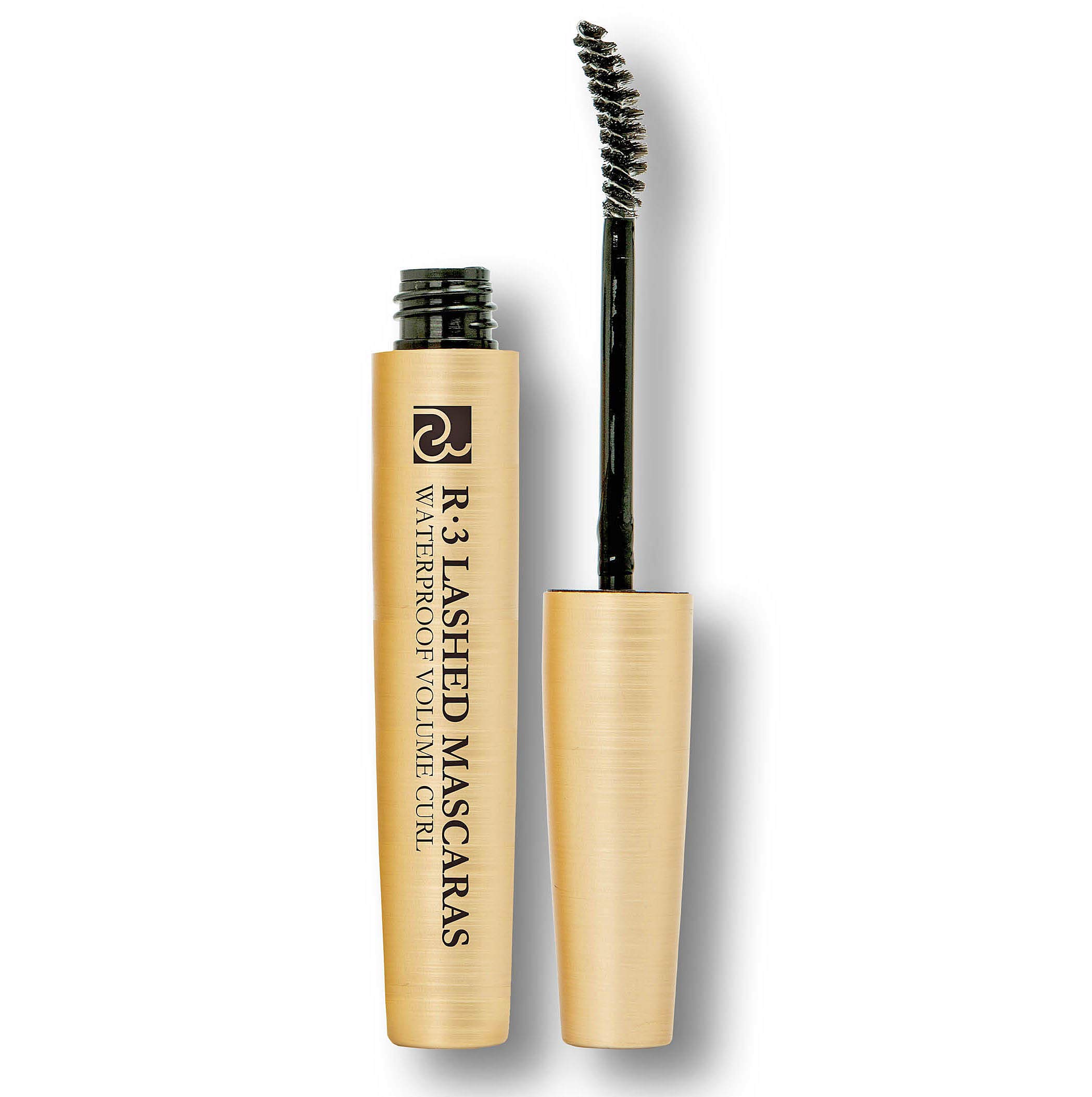 K-Beauty R-3 200 Lashed Mascara: Waterproof, Volumizing & Curling, Peptide-Enriched for Thicker-Looking Lashes, Long-Wear, Easy Removal, Black