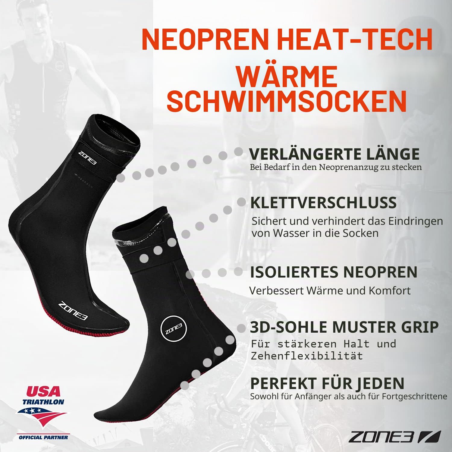ZONE3 Unisex Na18uhts101 Socken (1er Pack)