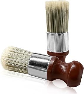 2 PCS Salve Brush for Furniture, Leather Salve Applicator Boar Bristles with Comfortable Handle, Automotive Upholstery Cleaning Brush for Leather & Wood Furniture Repair