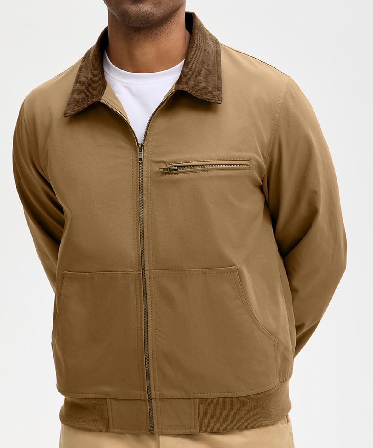 HOTake Jaqueta bomber masculina de algodão, leve, casual, com gola de veludo cotelê em promoção! Veja a oferta e mais achadinhos de Jaquetas & Casacos 9 Hoje é o melhor dia para comprar HOTake Jaqueta bomber masculina de algodão, leve, casual, com gola de veludo cotelê com aquele preço maroto! Promoção! Aproveite a oferta! 9