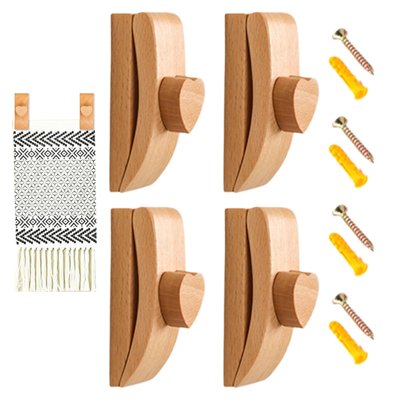 Cintres muraux pour courtepointe porte-couverture en bois de pin