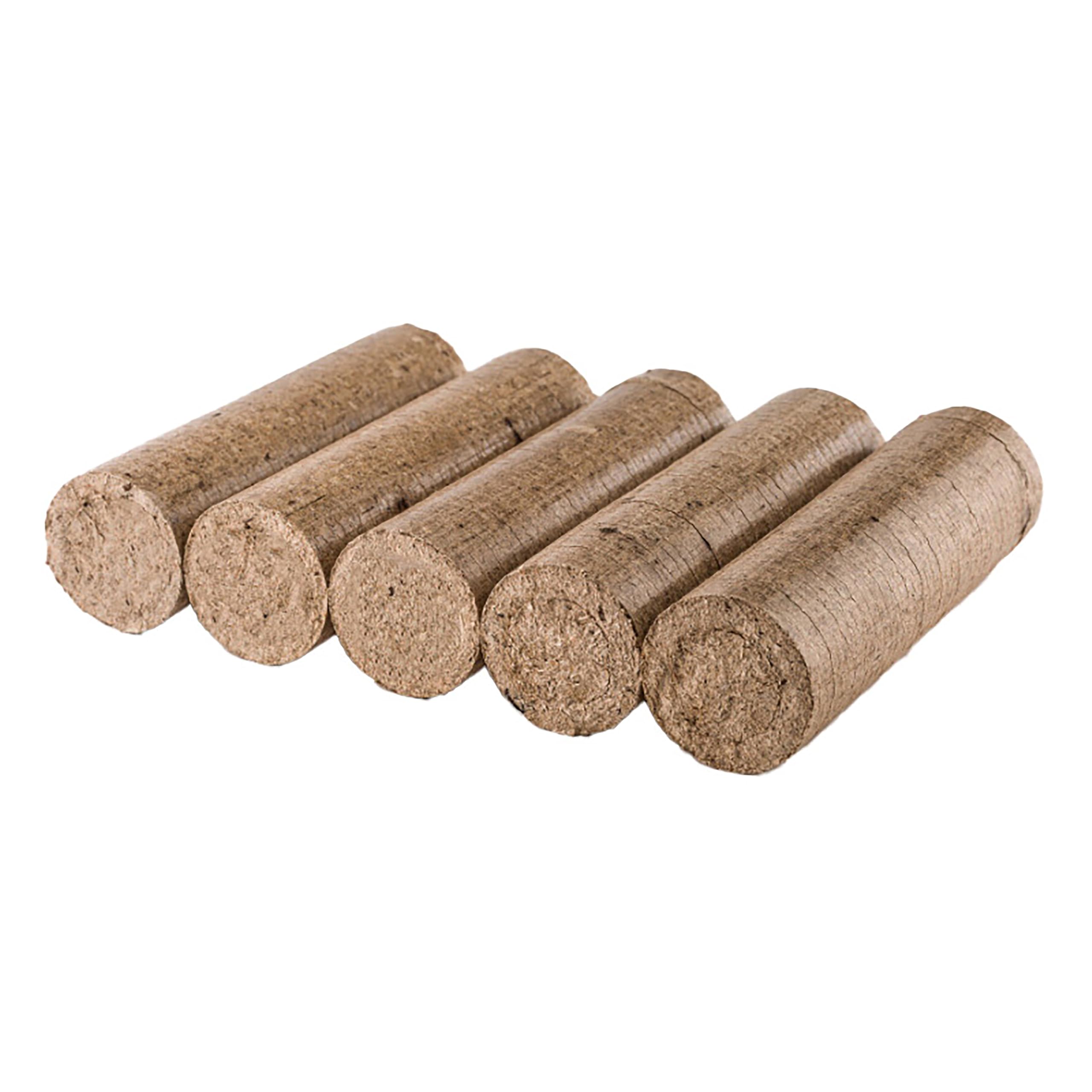 Simpa Brown Wood Fuel Briquettes 9-10Kg. 100% Wood. Long Lasting Slow Burning Pack Of 5 Fuel Logs