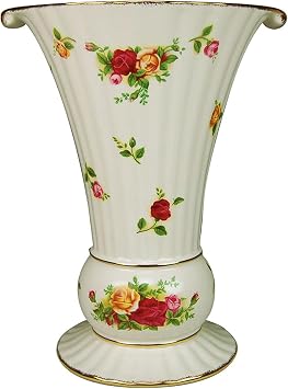 Royal Albert Old Cournty Roses10-inch Fluted Vase