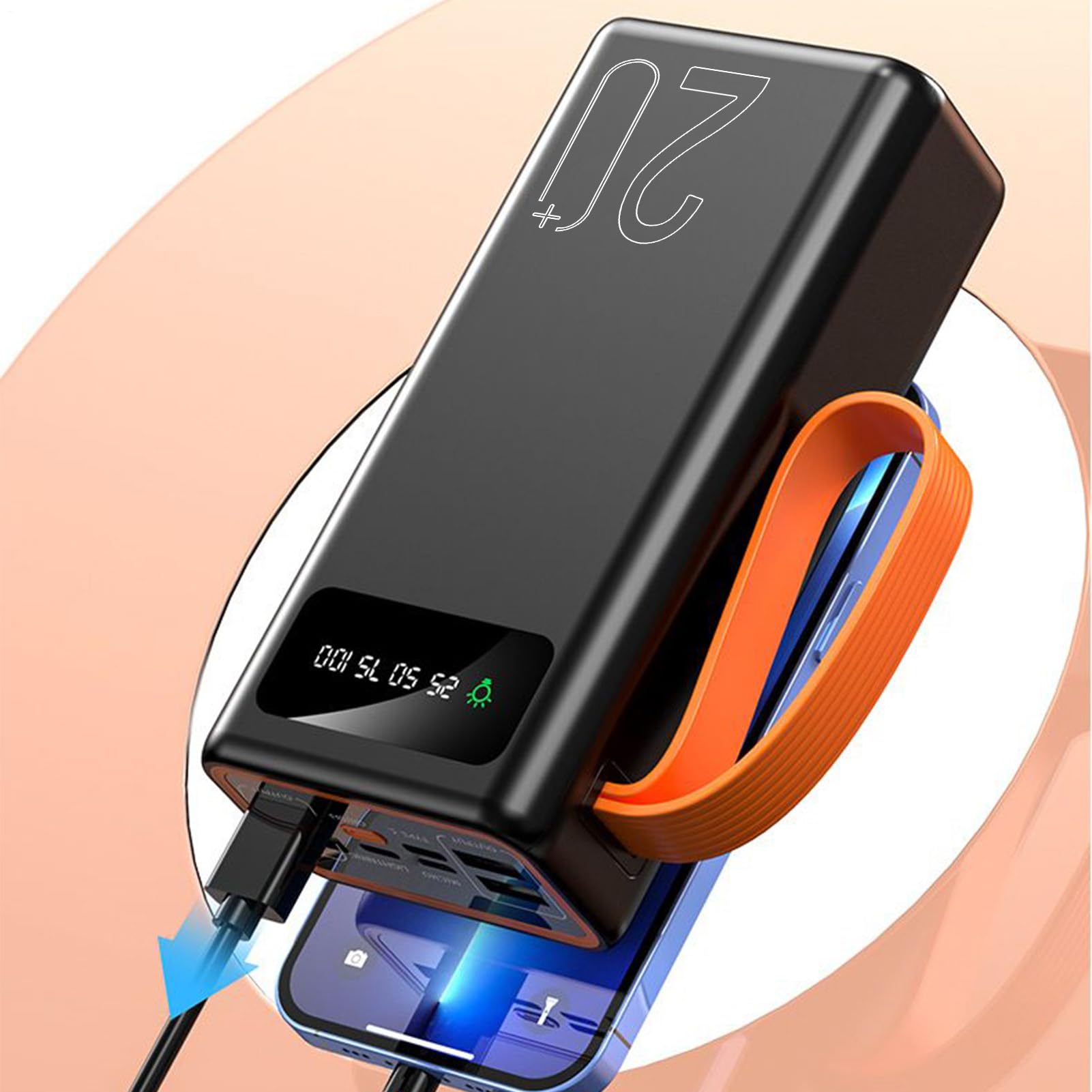 Chargeur Solaire Portable Chargeur Portable pour Téléphone avec Batterie