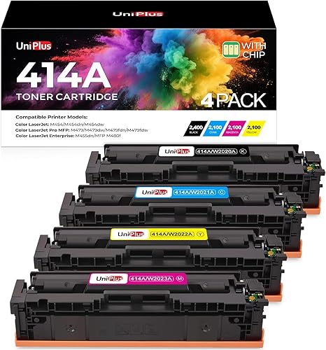 414A Toner Cartridges 4 Pack Compatible with MFP M479fdw for HP 414A 414X Toner 