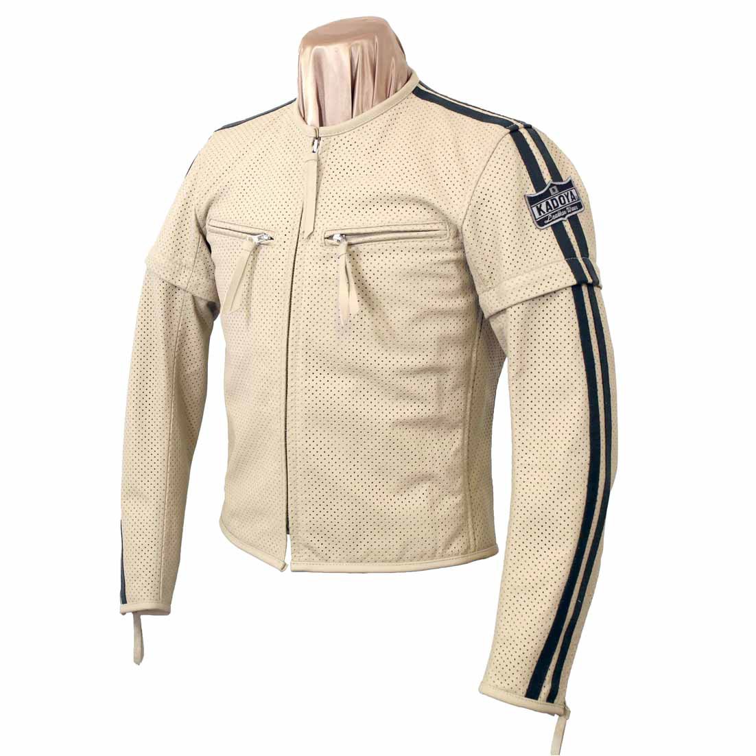 Amazon | カドヤ(KADOYA) バイク用レザージャケット パンチングレザー  