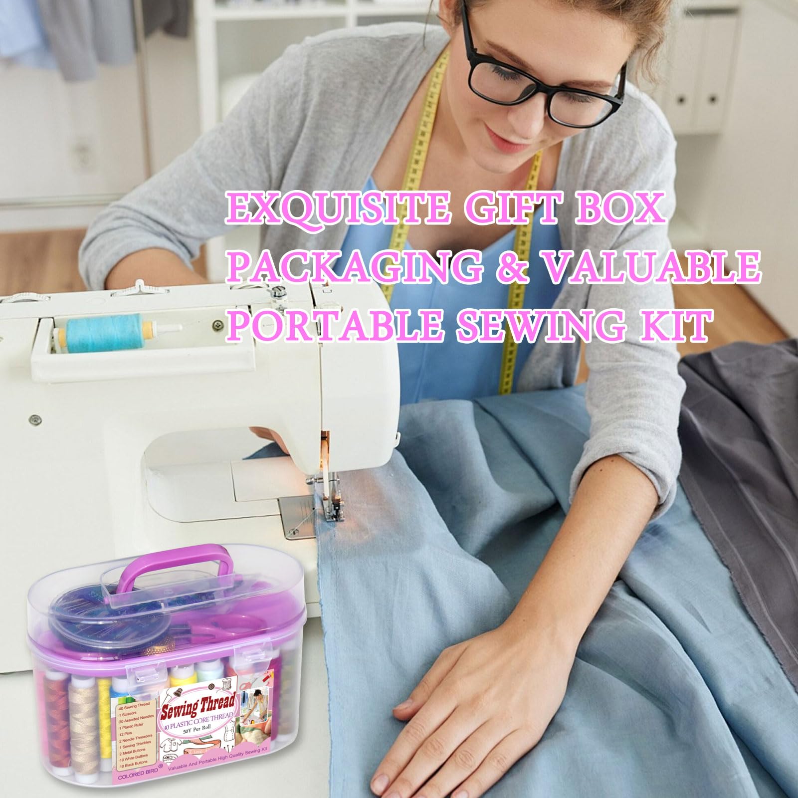 Sewing Kit - 40 Spools Thread, Needles & Tools -6 Sewing Kit - 40 Spools Thread, Needles & Tools -6