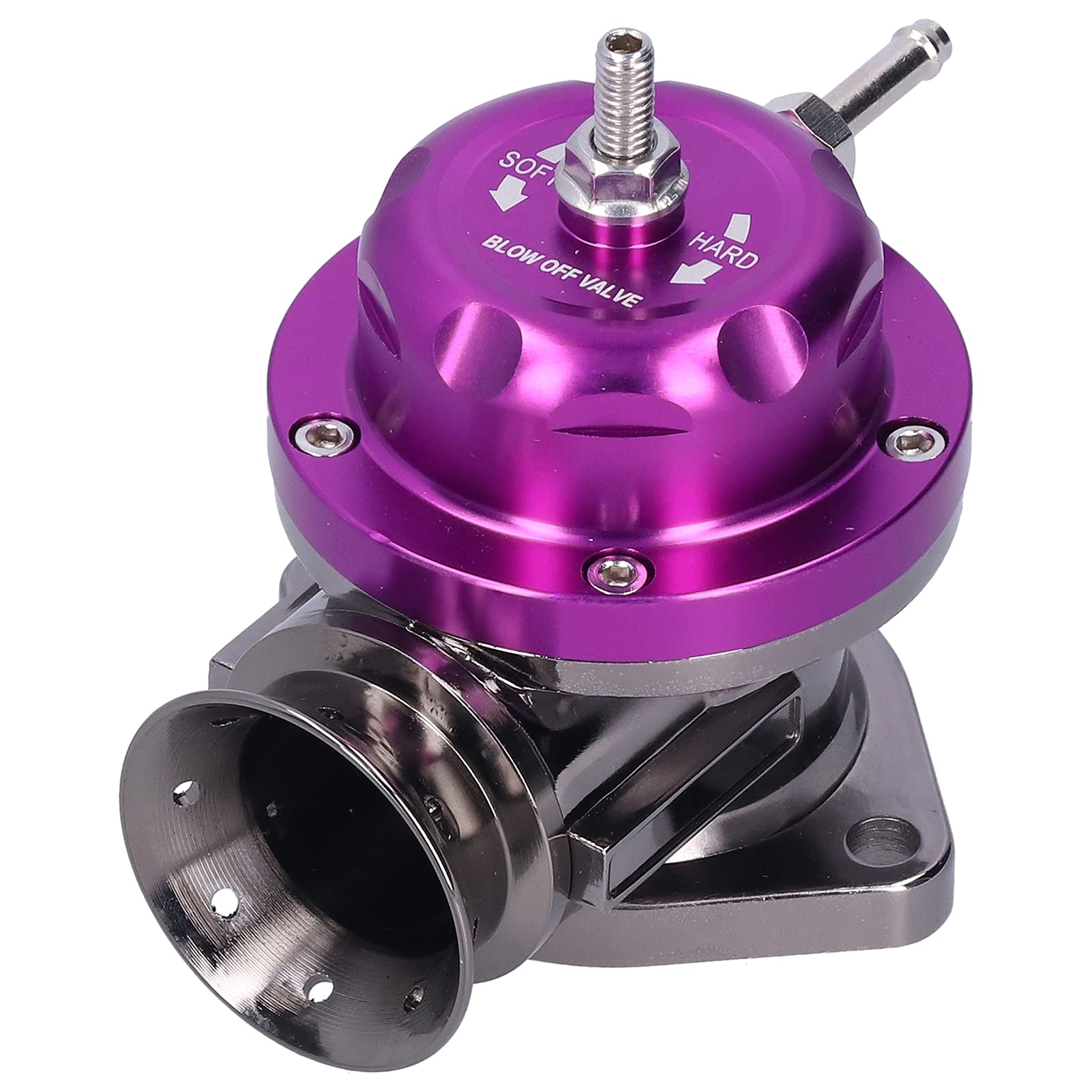 Valvola Scarico Auto, Akozon Universale Tubo Flangiato da 2,5 Pollici / 64mm Valvola di Scarico Turbo Billet in Alluminio, SDD-BOVGRSBL, FPG250, Valvola di Sfiato per Turbo Viola