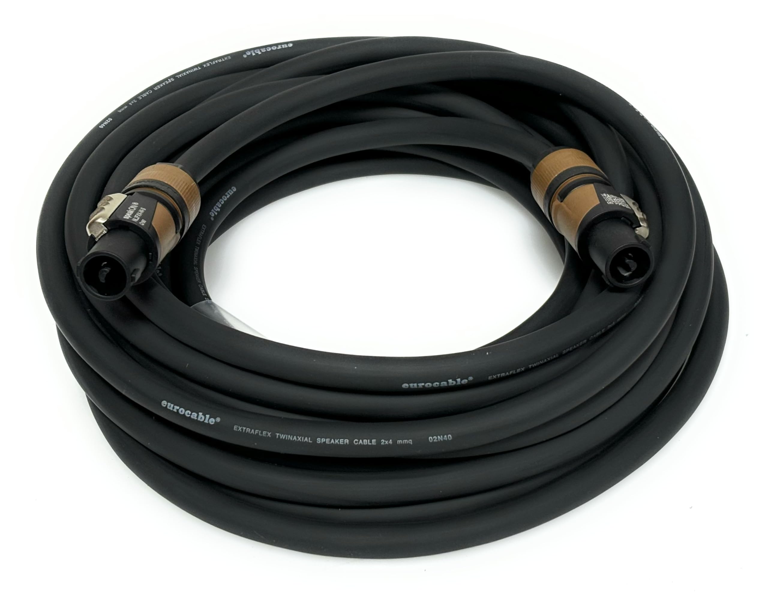 DG Systems - Cavo Speakon 2P con Neutrik NL2FXX e cavo 2x4.0mmq, Tour Grade - Made in Italy (5 mt)