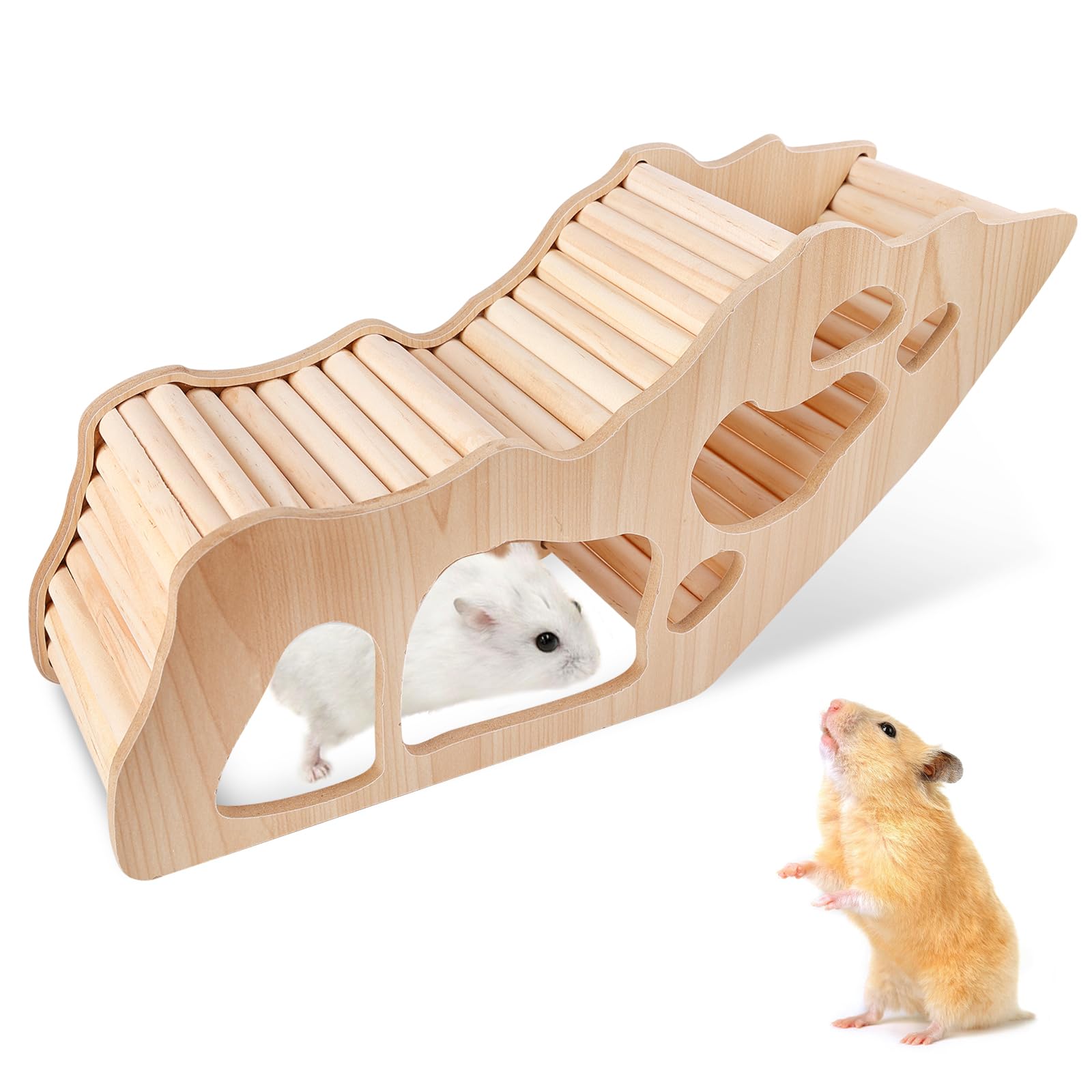 Maison Cochon d'Inde Bois, Tunnel Cochon d'Inde, Cabane Cochons D'indes, Maison pour Cochons D'indes avec échelle d'escalade, Maisons Rongeur Maisons De Hamster pour Gerbilles