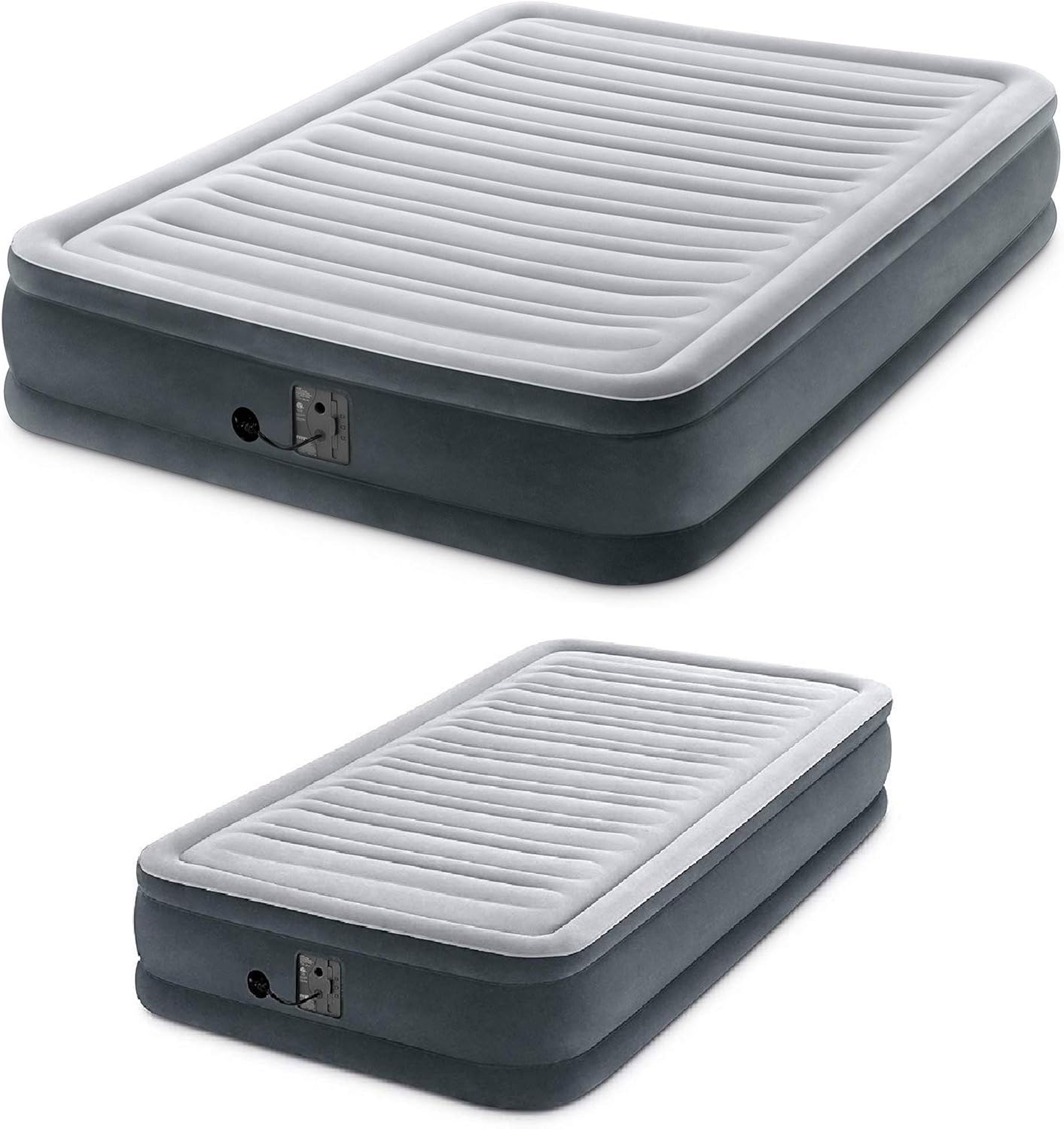 Intex Mid Rise Full Airbed with Built In Pump and Mid Rise Twin Airbed with Pump