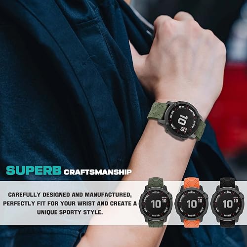 Miniatura 7 de OVERSTEP Compatible con la correa de reloj Fenix 5, 0.866 pulgadas QuickFit Correa de liberación rápida para Garmin Fenix 5 PlusFenix 6Fenix 6