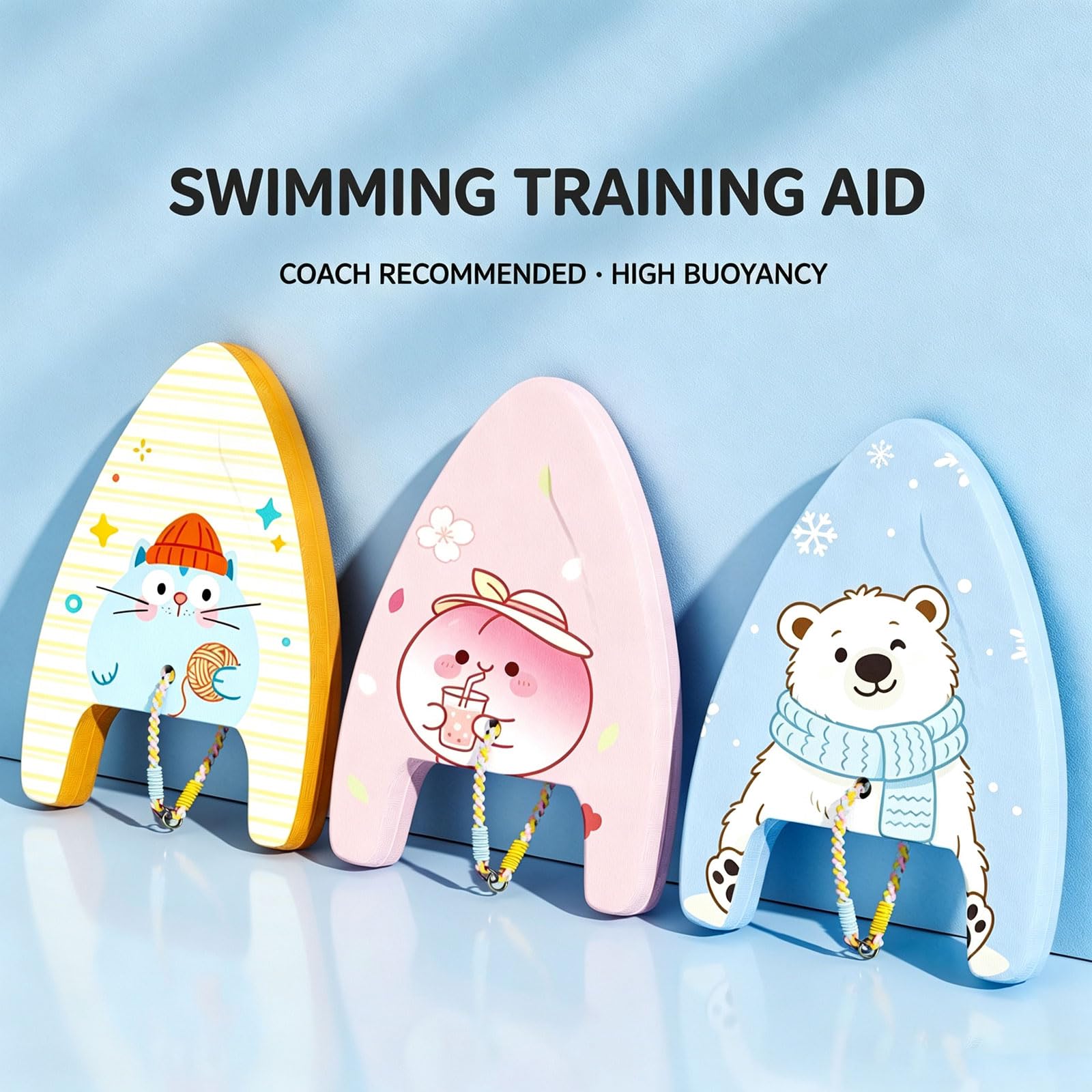 2 Pezzi Tavoletta Nuoto Kickboard per Allenamento in Acqua con Manico Tavola Galleggiante Leggera in schiuma EVA con Stampa Carina Un Aiuto Per Il Nuoto Per Principianti Spiaggia Vacanza Esercizio