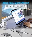 USB C Hub USB Hub 3.0 for Laptop, Upgrade 7 in 2 USB Splitter with USB-C & Multiport USB A Port Extender, USBC USB2.0 Dongle for PC/Computer/Laptop, Type C Mac/MacBook/Air/Pro/iPad/Tablet