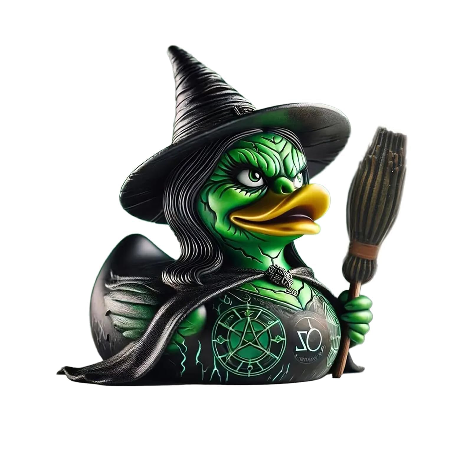 Witchy Duck Quirky Skull Emo Witch Goth Gothic Gifts Present For Women Men — image 1