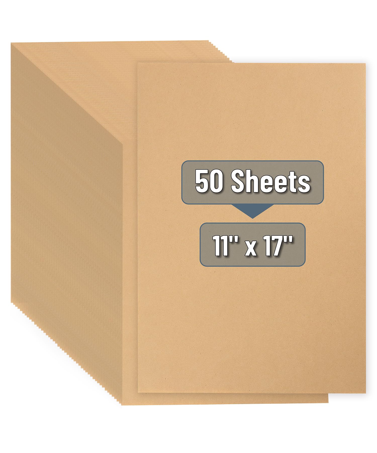 Mr. Pen- Kraft Paper Sheets, 50 Pack, 11” x 17", Kraft Paper, Brown Craft Paper, Craft Paper Sheets, Kraft Stationary Paper, Brown Printer Paper 11”X17”, Kraft Paper Printer Sheets