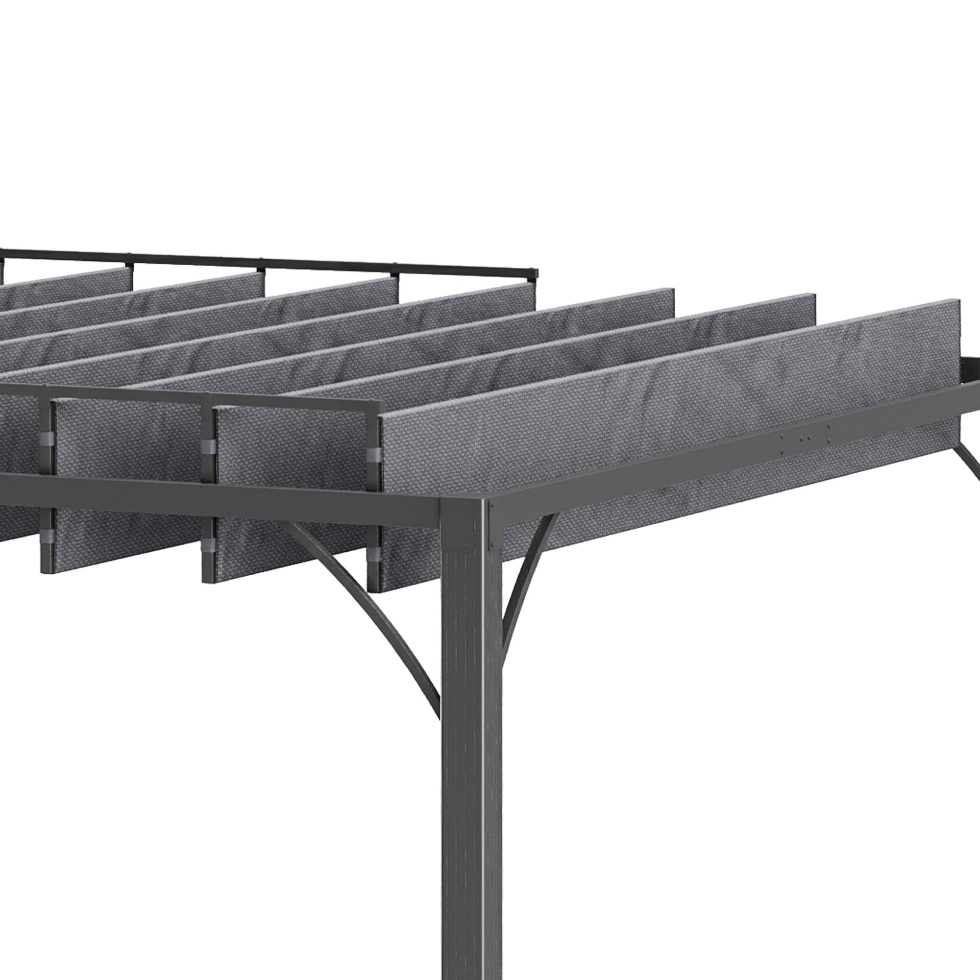 Outsunny Pergola Bioclimatique 3x3m, Aluminium et Acier, Gris