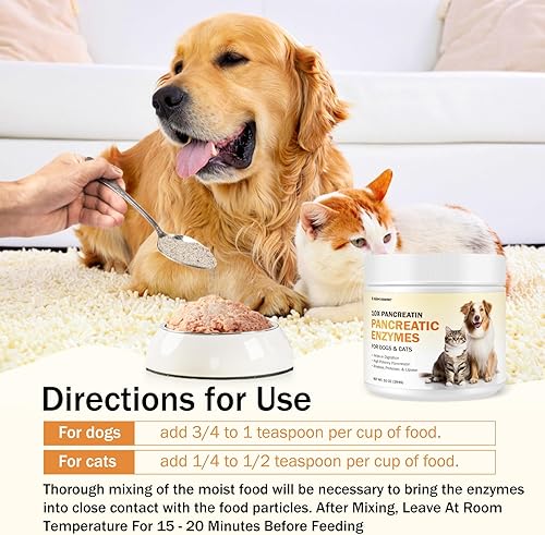 Miniatura 4 de 10 Ounces Pancreatic Enzymes for Dogs - 10x Pancreatin Formula for EPI Dog - Digestive Enzymes Powder for Pet Pancreatic Concerns, Supports Buddy