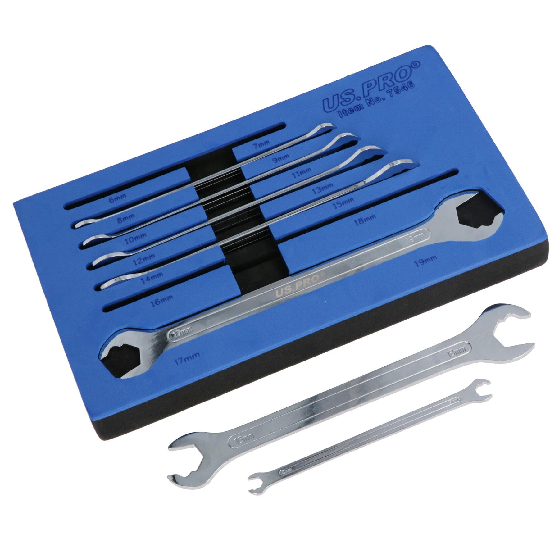 AB Tools Ultra Thin Ratcheting Action Spanner Wrench Set Double Ended 6 – 19mm 7pc