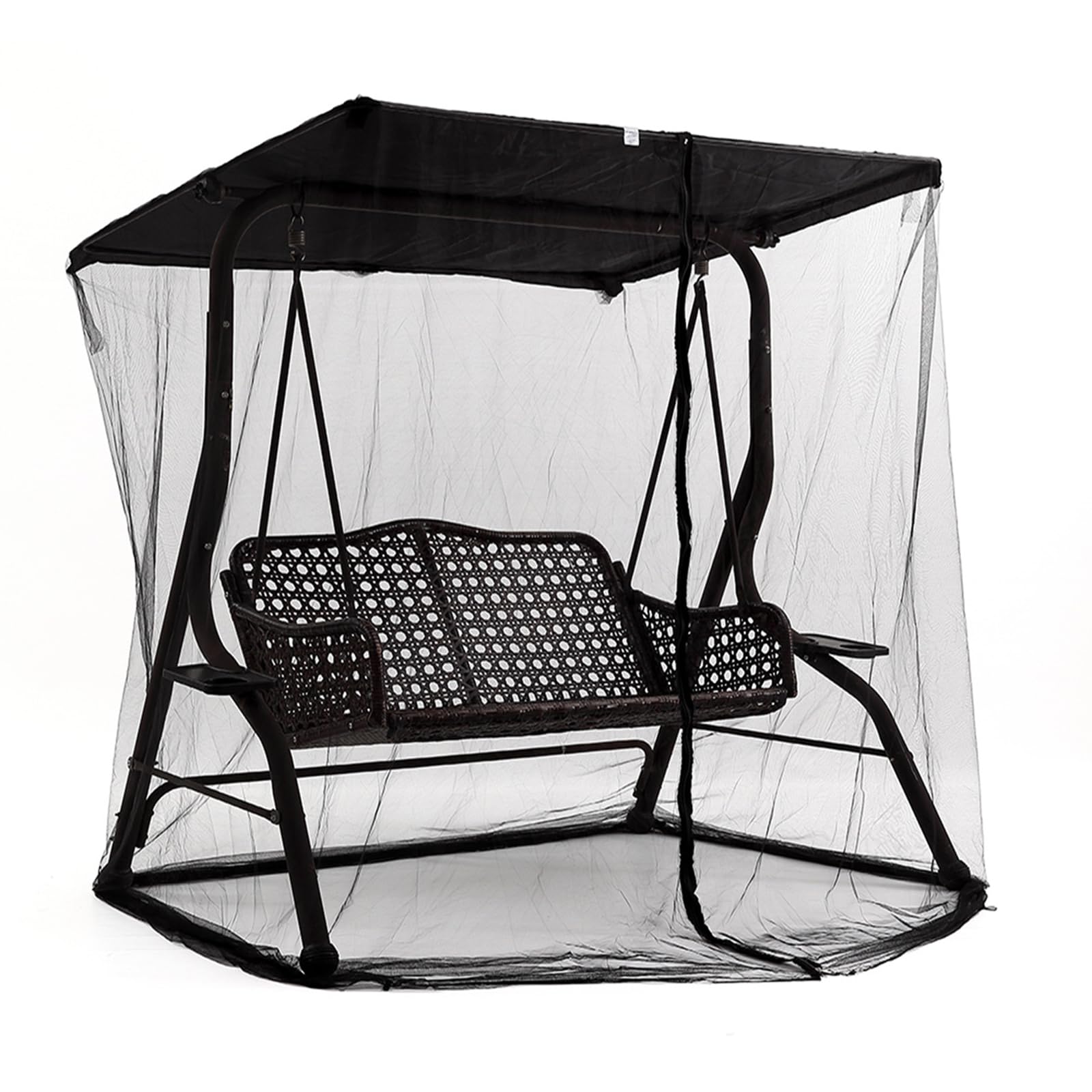 Moustiquaires, Moustiquaire avec Fermeture éclair pour Parasol 3 Places Balançoire De Porche Moustiquaire pour Balançoire De Jardin Extérieure Balcon Voyage Camping Chaise Pivotante
