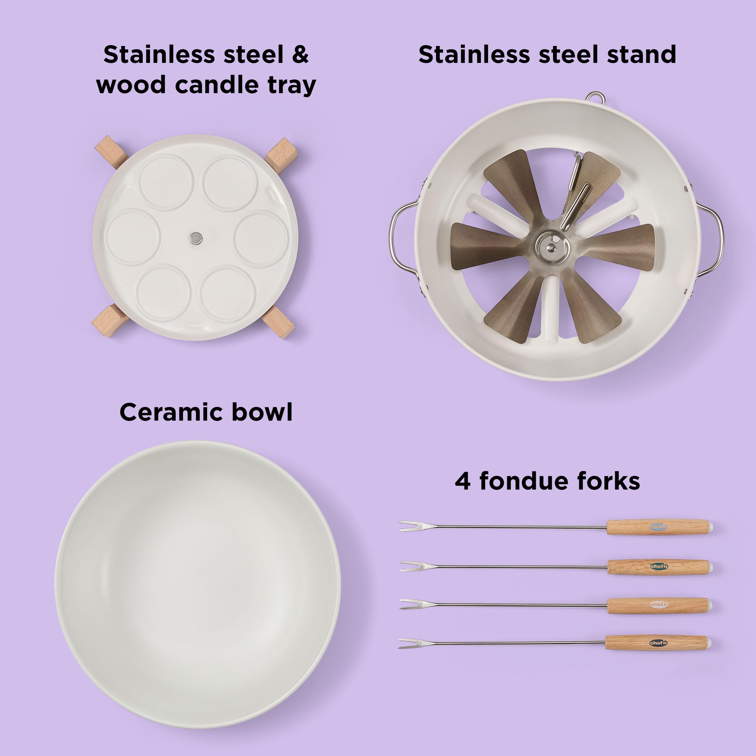 Chef'n SweetSpot Fondue Set - Candle Powered -3 Chef'n SweetSpot Fondue Set - Candle Powered -3