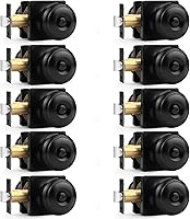 Vista 14 de Probrico - Perillas de puerta de níquel cepillado cuadradas, perilla de puerta de privacidad para dormitorio y baño, manijas de puerta