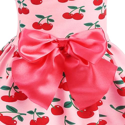 Miniatura 134 de PUPTECK Vestido de Navidad para perro, disfraz de cachorro, ropa para perros pequeños con falda de lazo, pijama Rojo (Navidad)