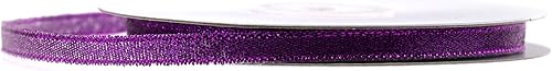 Cinta metálica de tafetán de nailon, 25 yardas, 14 de pulgada - púrpura