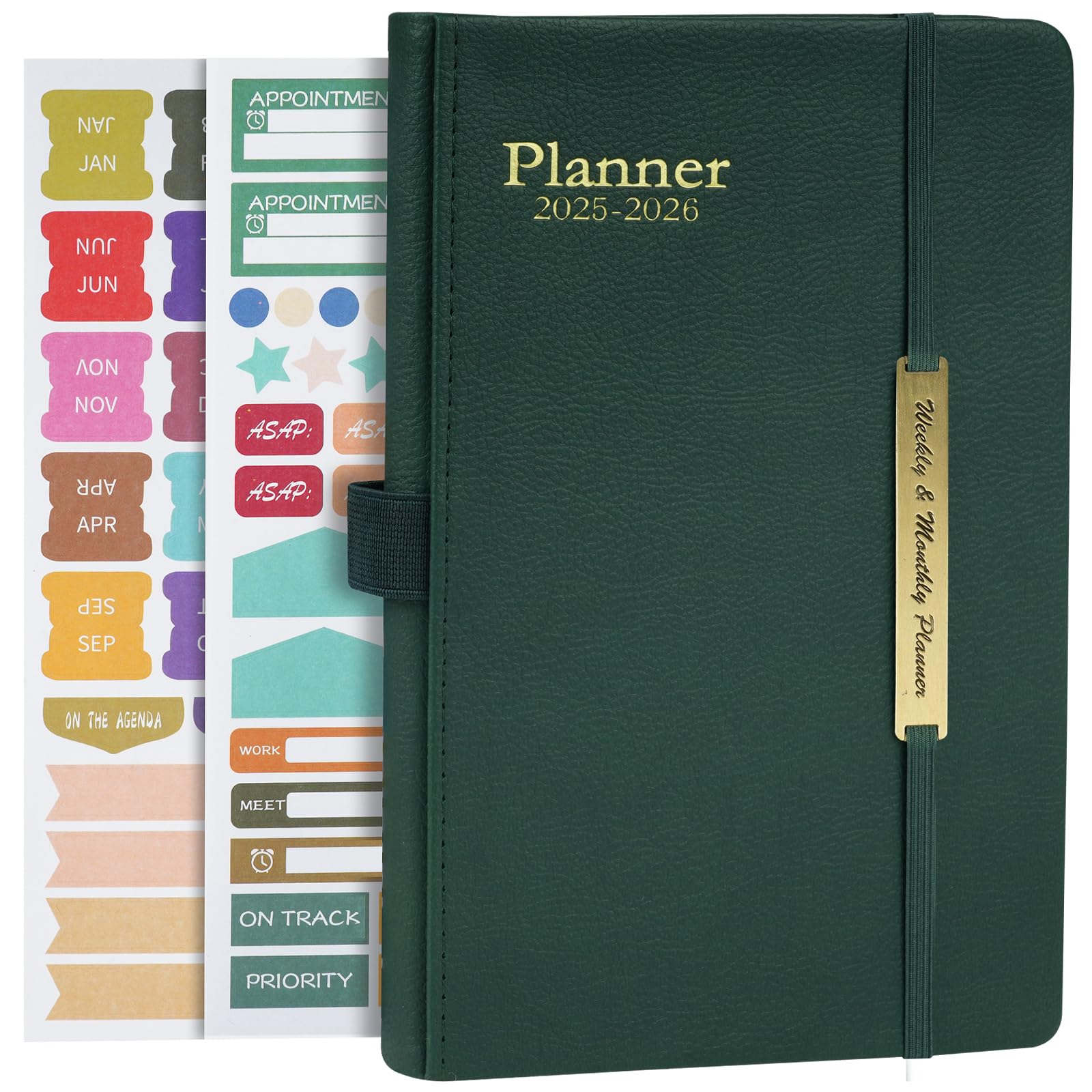 AUAUY A5 Weekly Planner Notebook, Hardback Leather To Do List Notebook