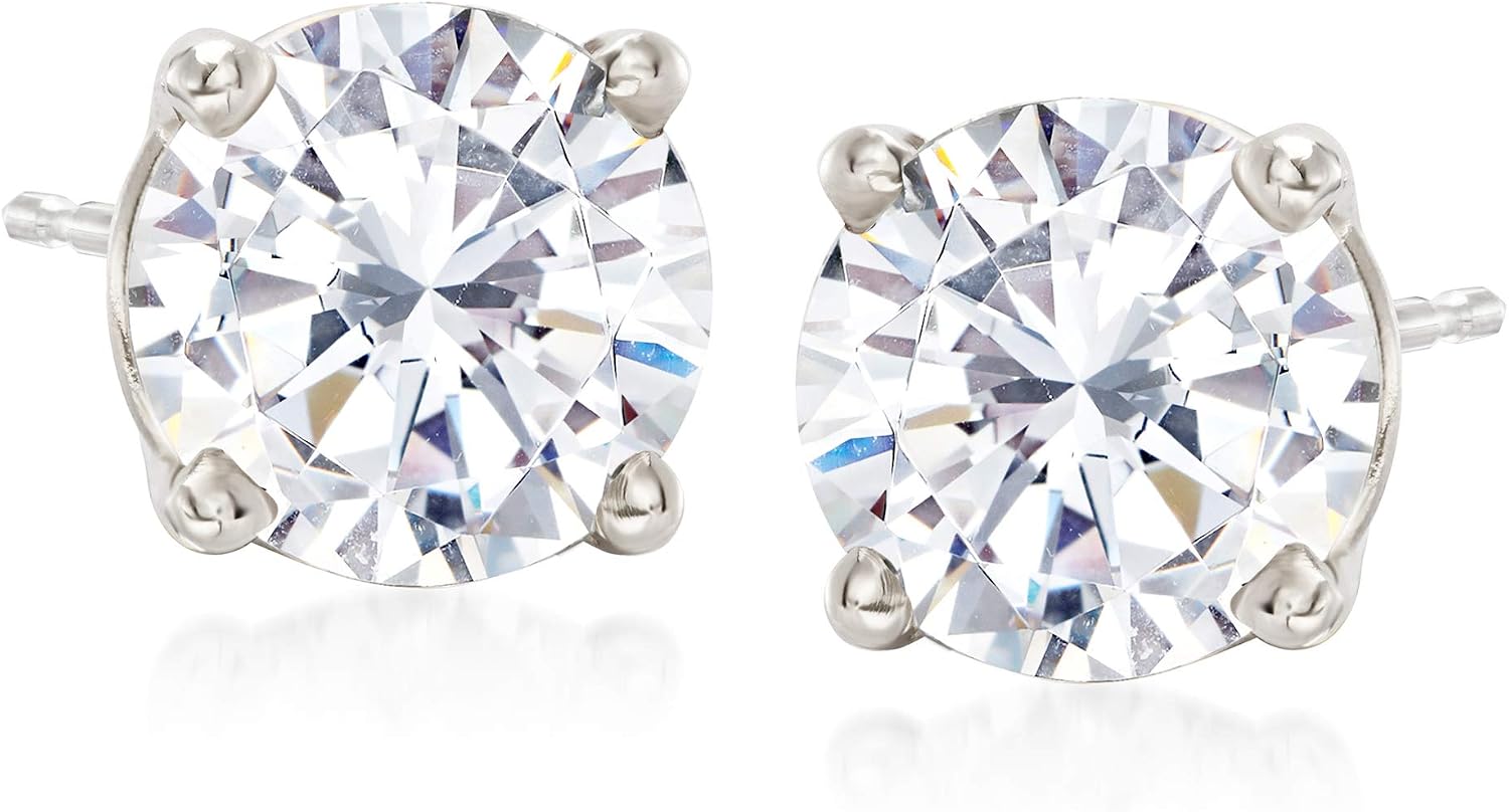 Ross-Simons 6.00 ct. t.w. CZ Jewelry Set: 3 Pairs Of Stud Earrings in Sterling Silver