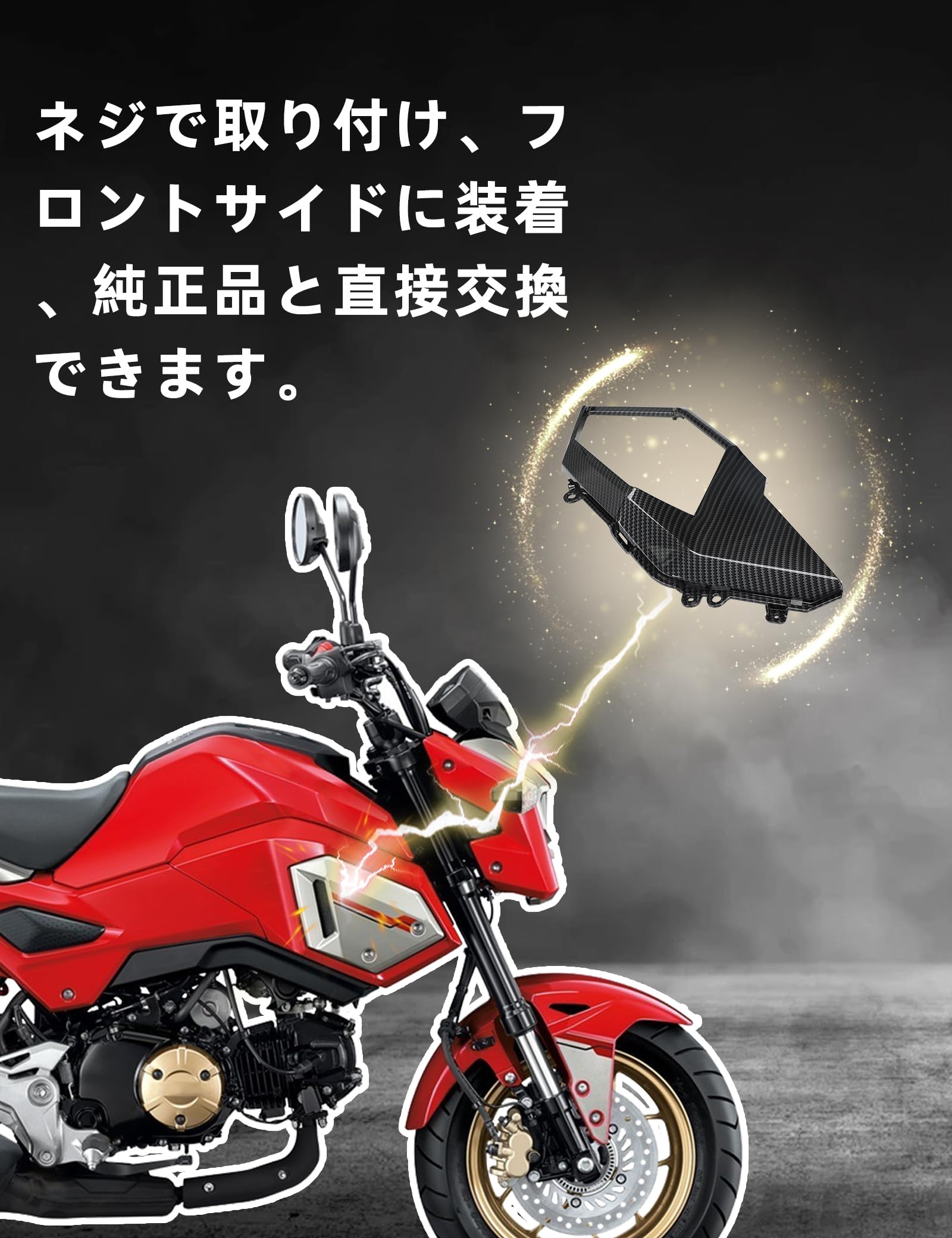 グロム/MSX SNBカスタムカウルセット/サイドアンダー/タンクカウル