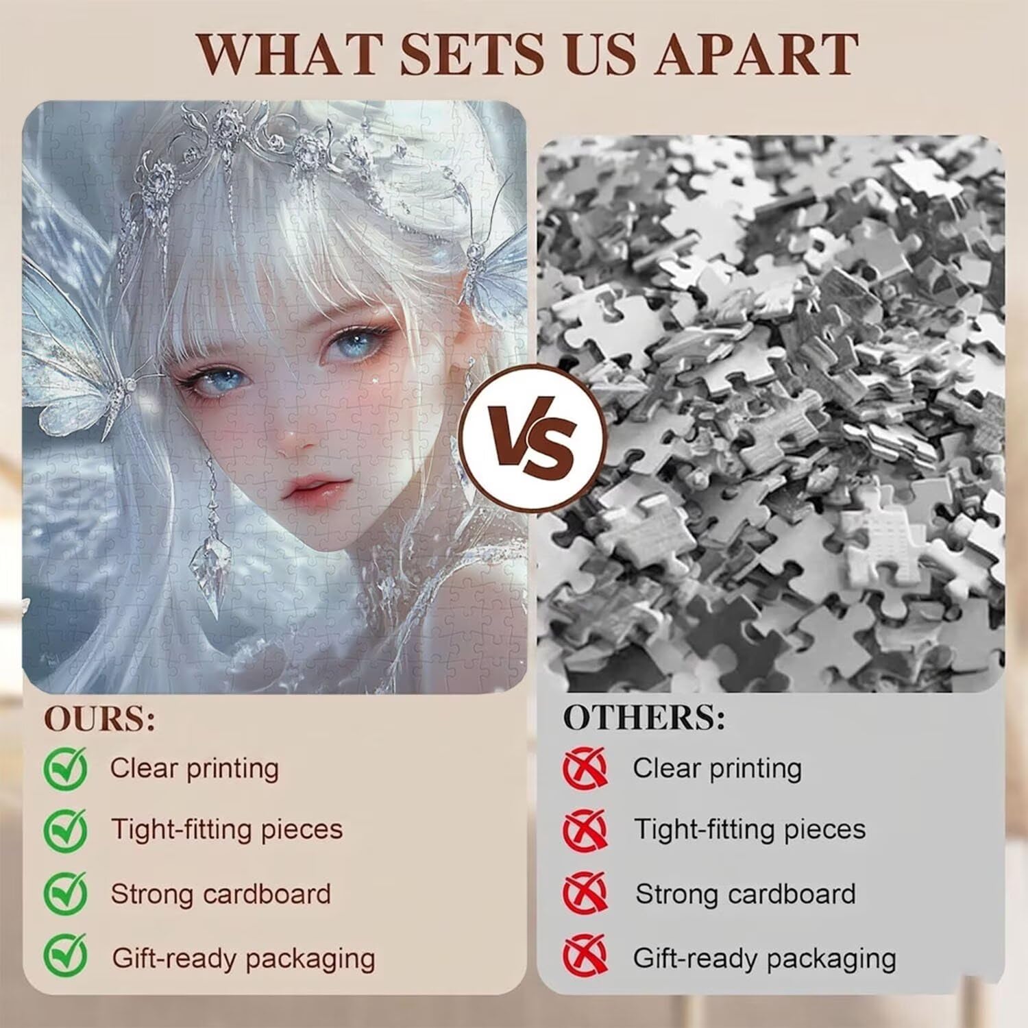 Bellezza cartone animato Puzzle 4000 Pezzi per Adulti, Puzzle in Legno -Collezione Classica con Poster Incluso - Sfida di Concentrazione e Passatempo Antistress, Gioco per Famiglia, 141 x 87 cm f0-743