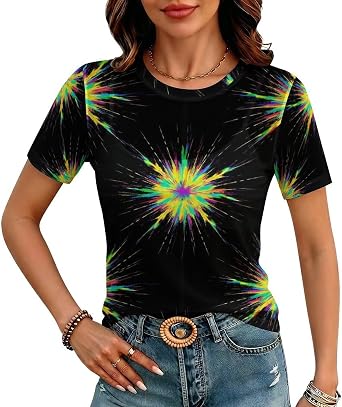Womens Sheer Mesh Top Short Sleeve Crew Neck See Through Shirt