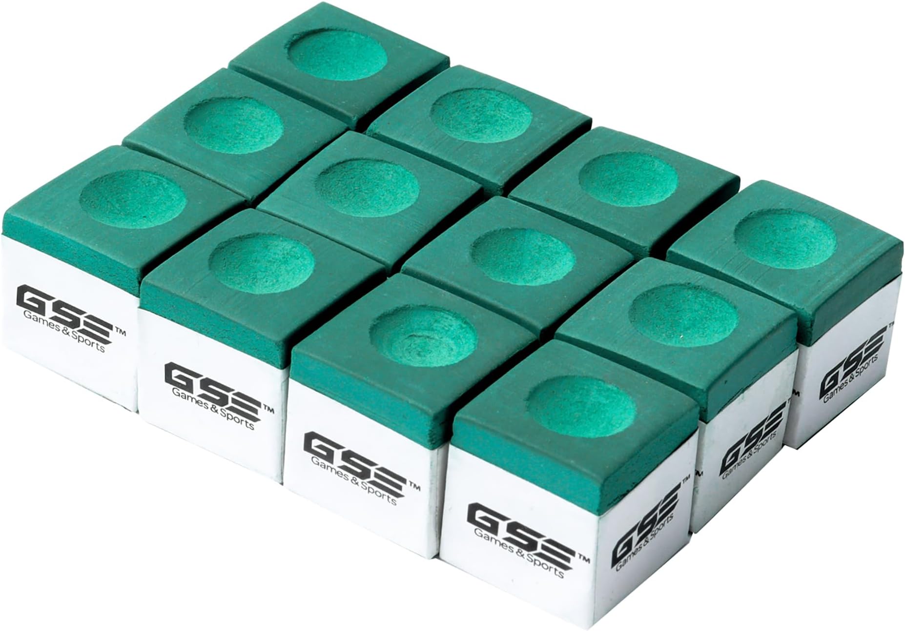 12-Pack of Billiard/Pool Cue Chalks, Billiard Pool Table Accessories for Home/Tournament Use (6 Colors Available)