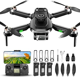 S165 Drohne mit 1080P Kamera für Erwachsene & Anfänger,45 Minuten Flugzeit (3 Akkus), 5G WiFi Echtzeitübertragung, Faltbarer Quadcopter mit One-Key Start(Black)(Standard)
